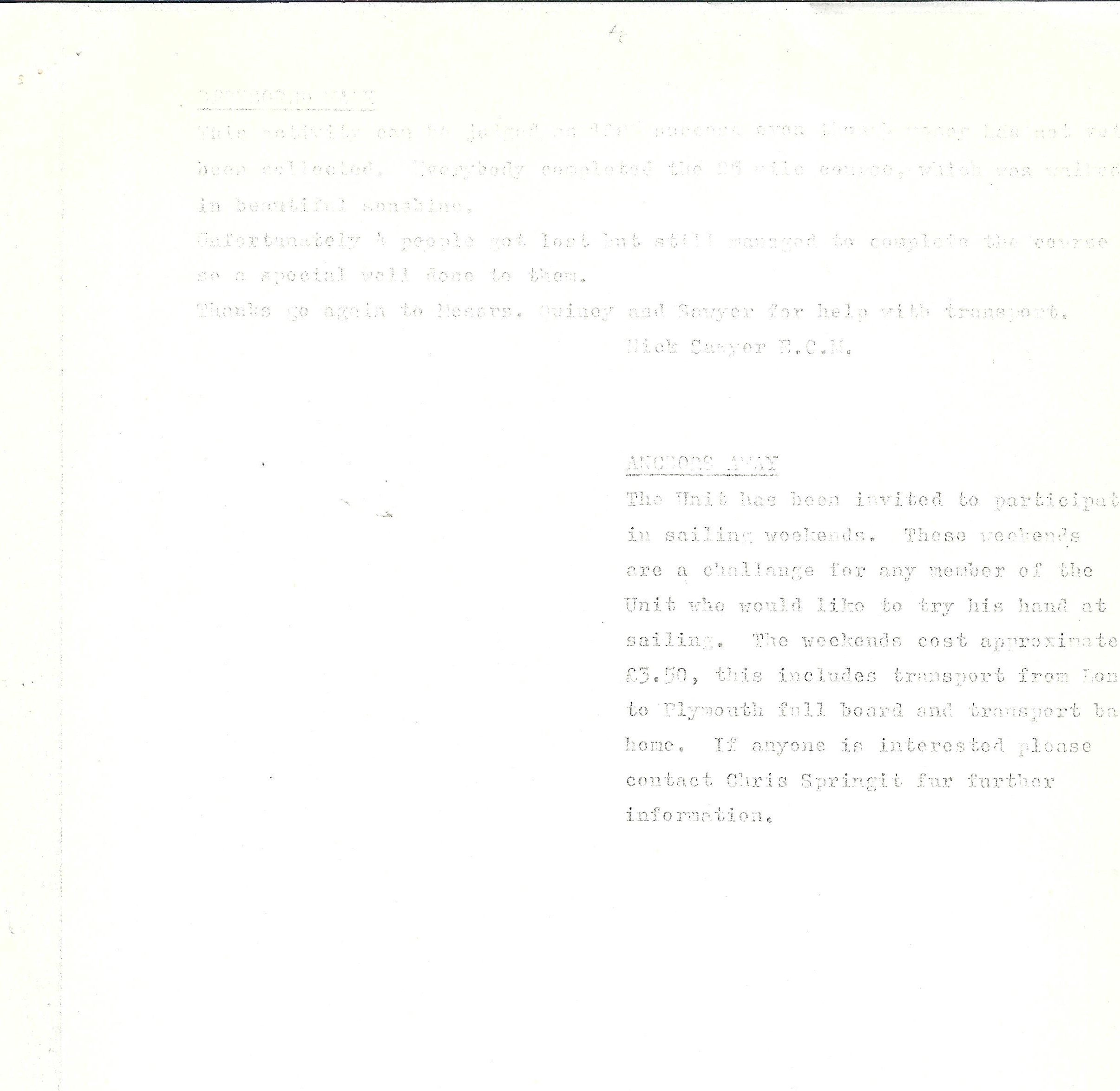 Newsletter Aug 1973