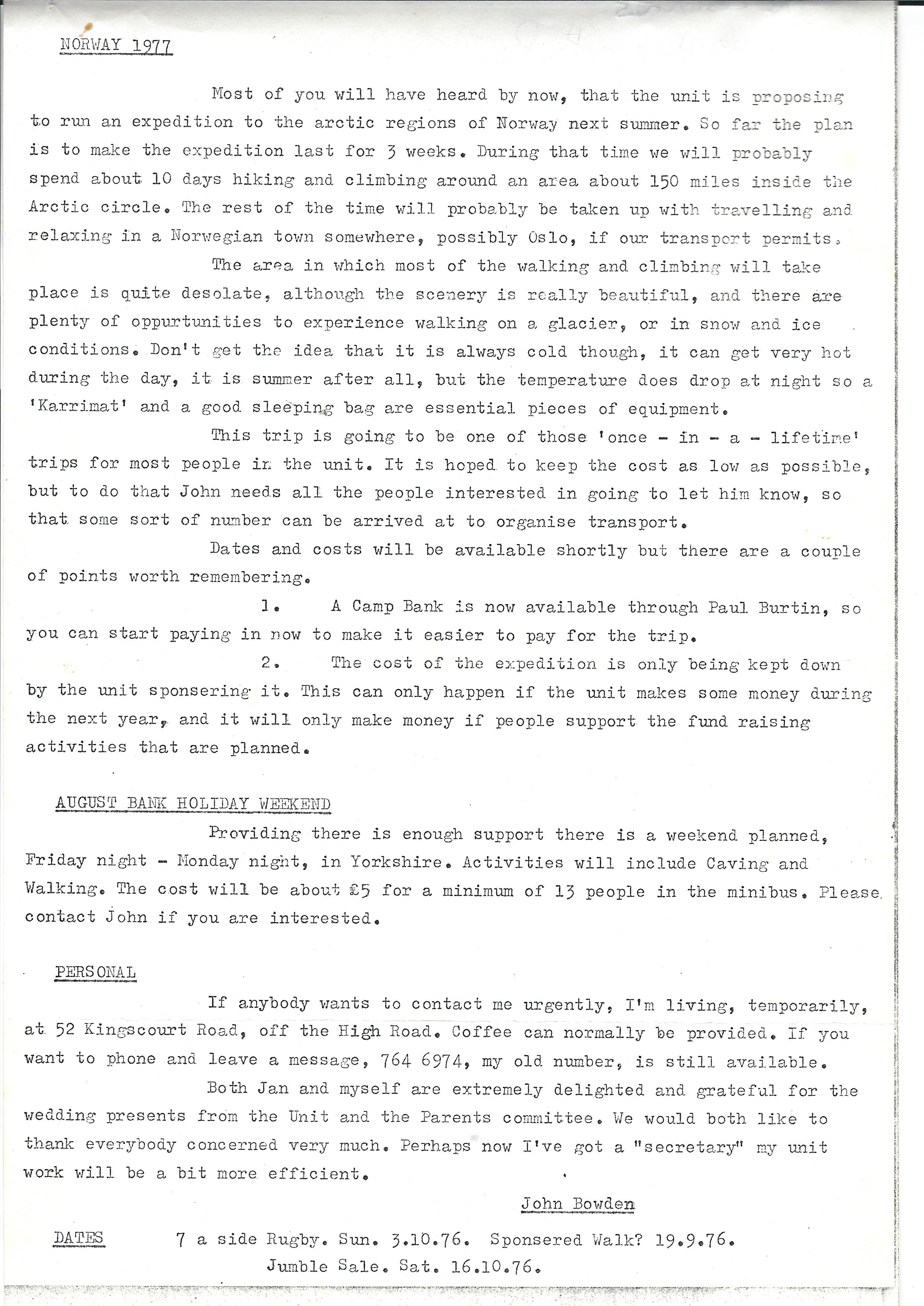 Newsletter Jul 76