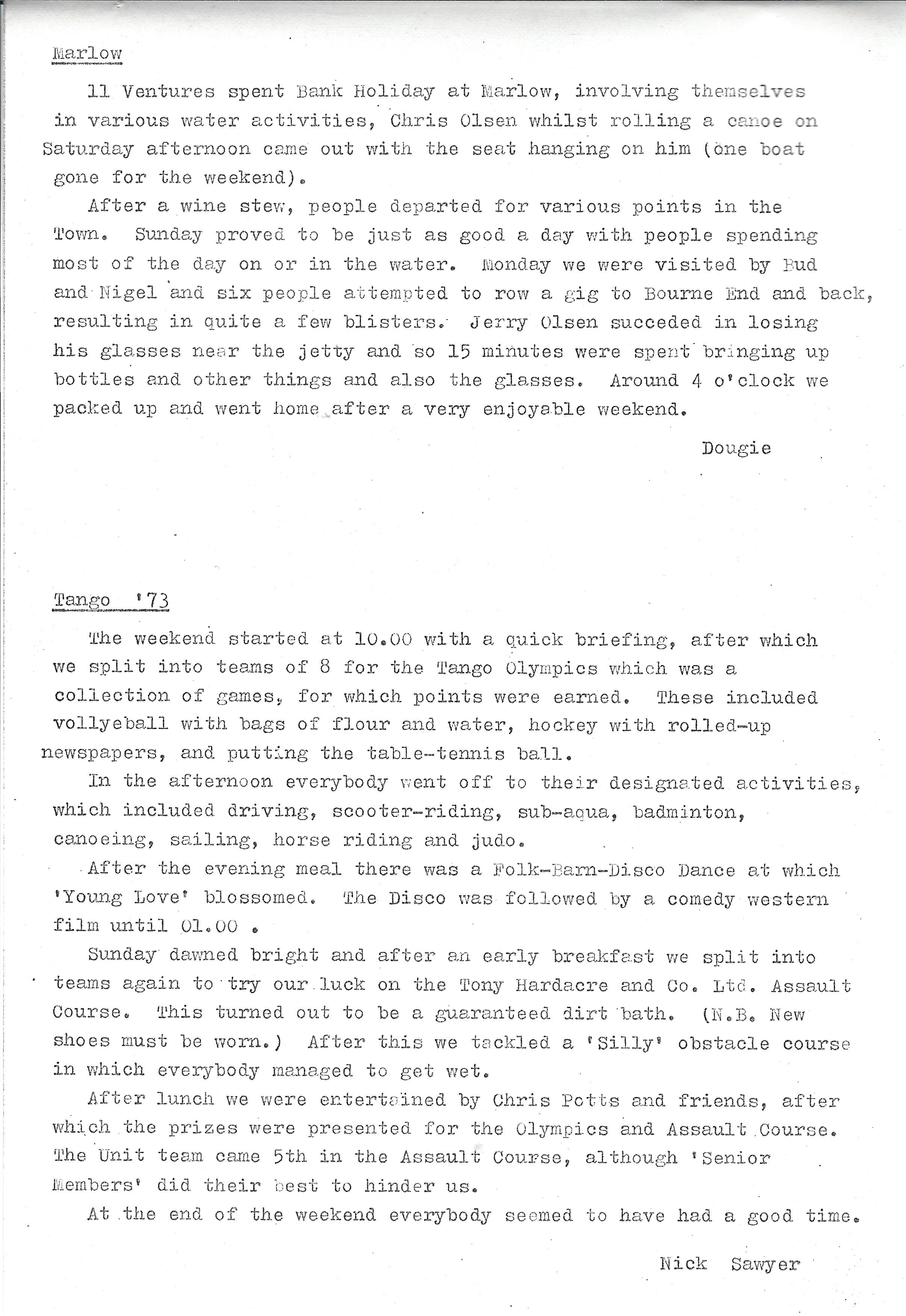 Newsletter Sep 73