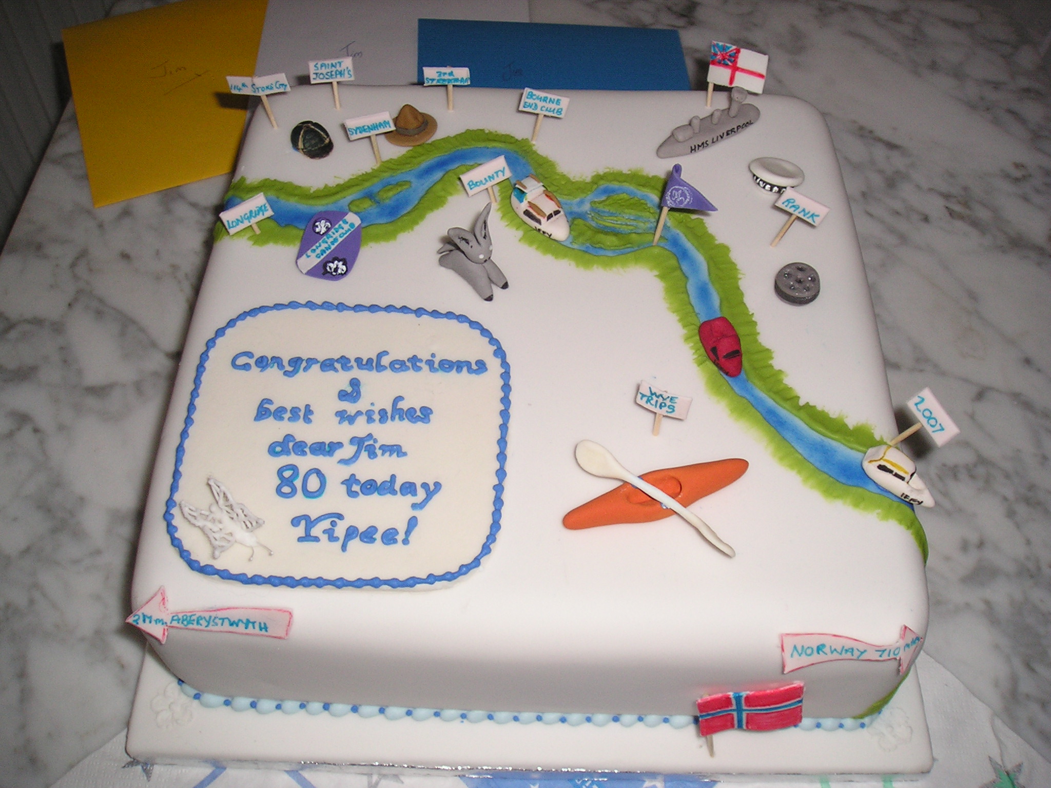 Jim Cranham's 80th birthday cake, 2007
