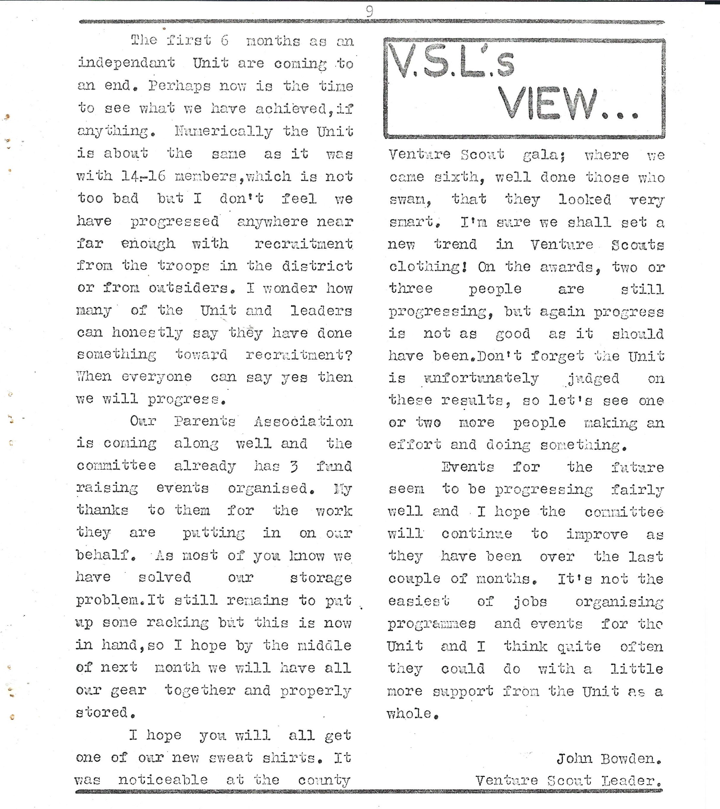 VSL's View