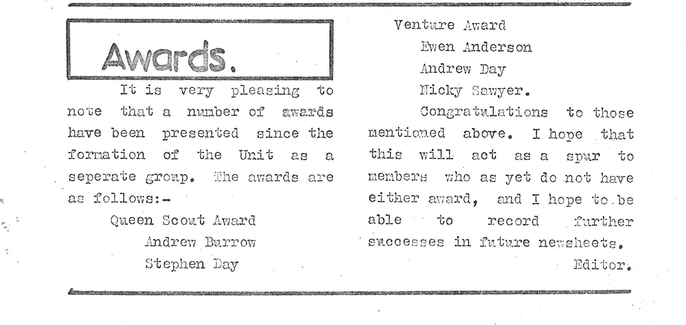 Awards