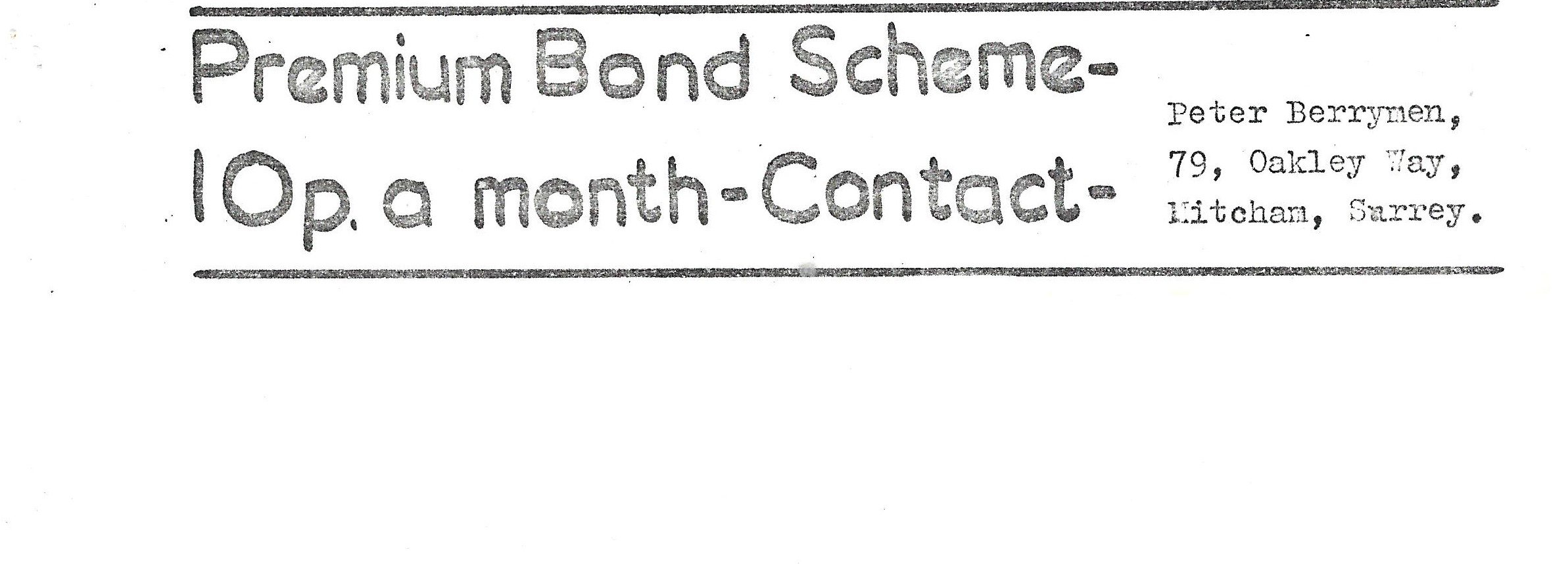 Premium Bonds