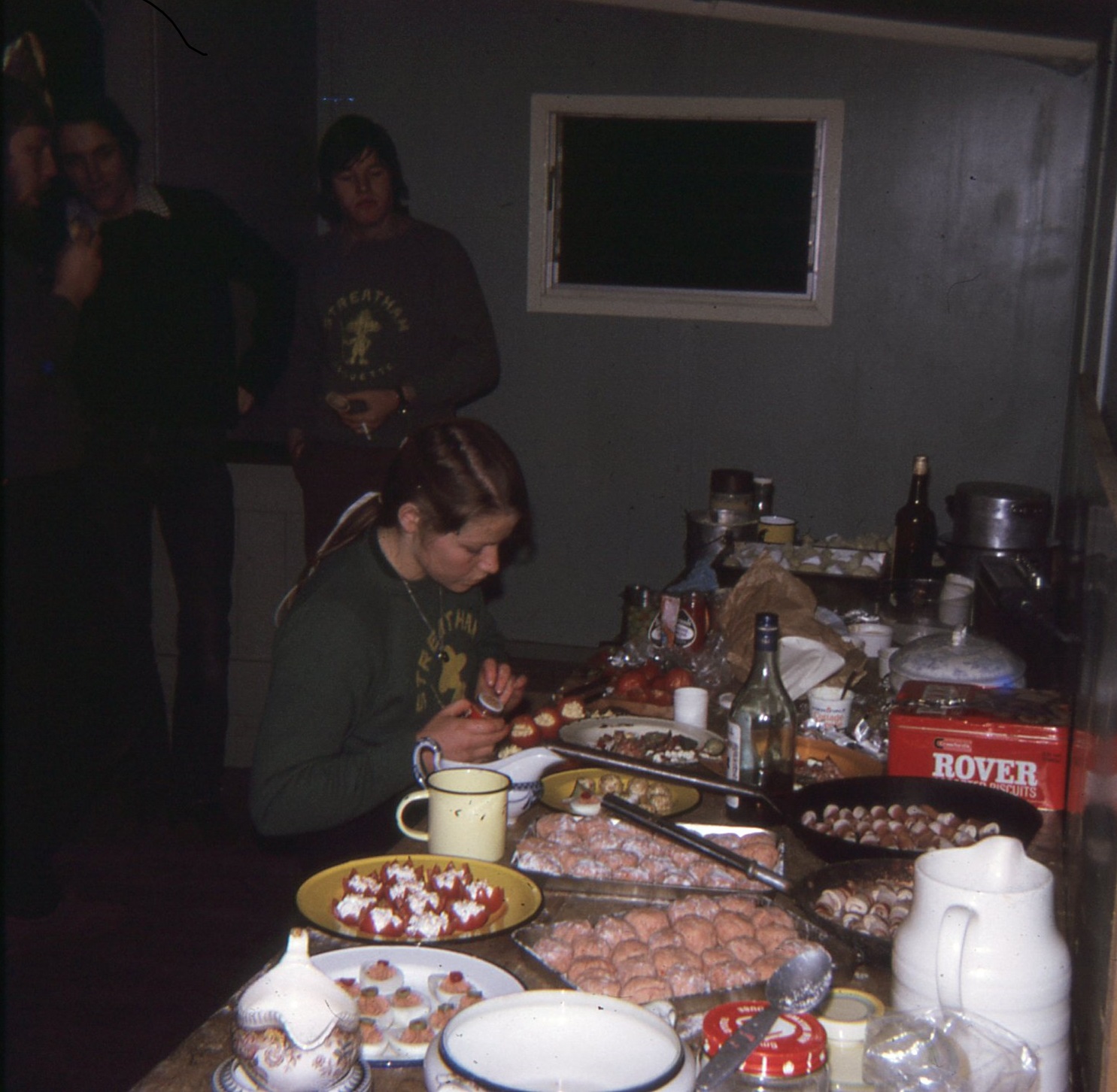 Marion Langton Preparing Christmas Dinner, 1974